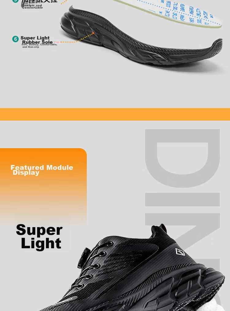 Dinggu Intelligent Buckle Safety Shoes, Lightweight And Comfortable Work Shoes, [Best-Selling All-Season Model] JD1322hei41 3