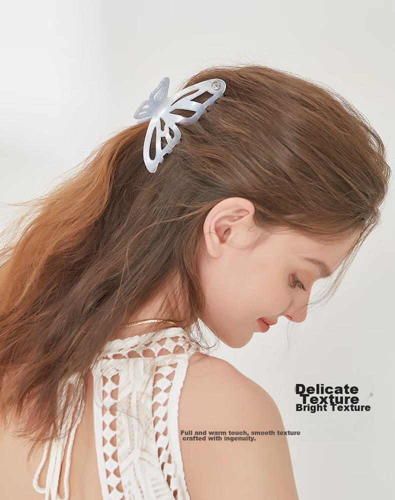ELLE Elegant Simple Hair Clip, Large Acrylic Back-Of Claw Clip for Women, Mid-Autumn Festival Gift for Girlfriend 6