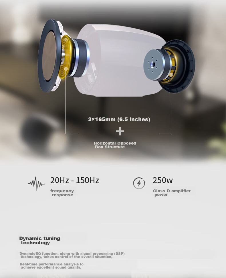 Baohuaweijian Formation Bass Wireless Bluetooth Home Subwoofer Speaker B&W Home Theater HIFI Active Subwoofer Speaker Gift for World Cup 6