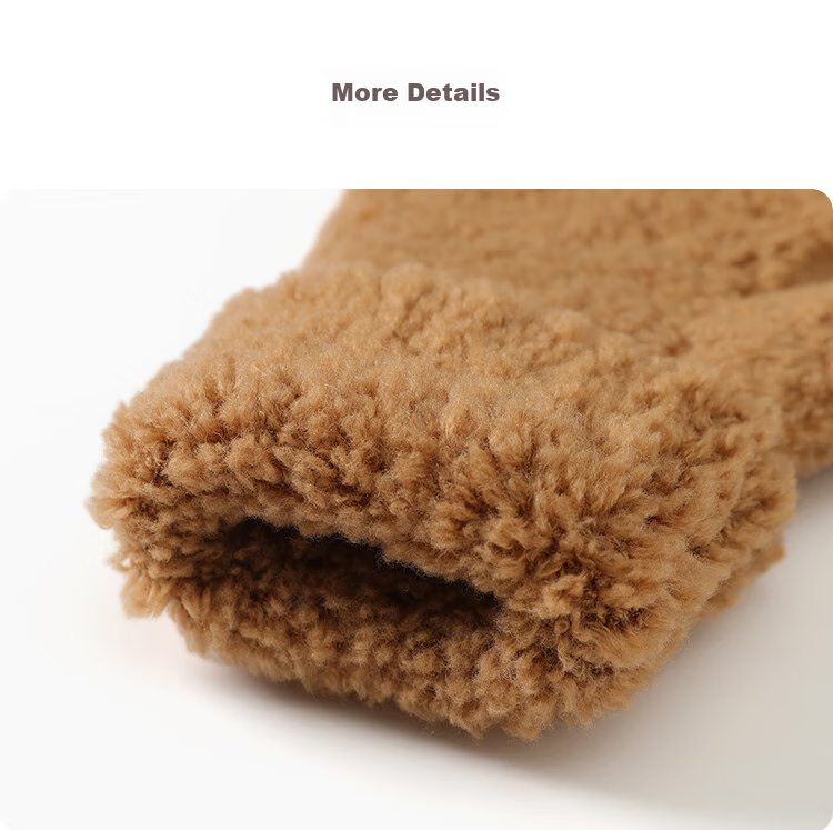JIUMU Tuscany Wool Warm Gloves for Women, Winter Thickened Cold-Proof Knitted Woolen Gloves 16