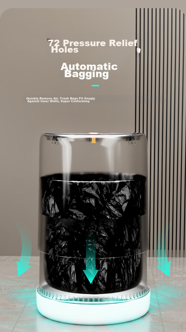 Jiabangshou Living Room Trash Can, Home Use 2026 New Model, 12.3L with Lid, Large Size, for Kitchen, Bathroom, Toilet, Bedroom, Air Pressure Bi 6