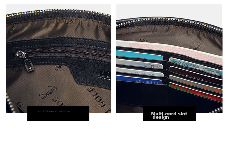 GOLF Men's Clutch, Soft Top-Grain Leather, Fashionable Envelope Wallet, Handheld Purse, Multiple Card Slots, Clutch Bag, Father's Day Gift 19