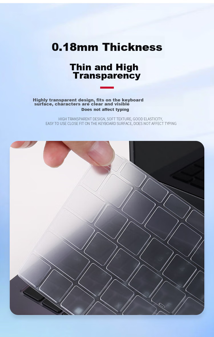 JPLAYER Keyboard Protector for Huawei MateBook 14/D15 2023/22 Models And Matebook 16 21 Models, Laptop Protective Film, High Transparency Ultra-Thin Invisible Sticker 3