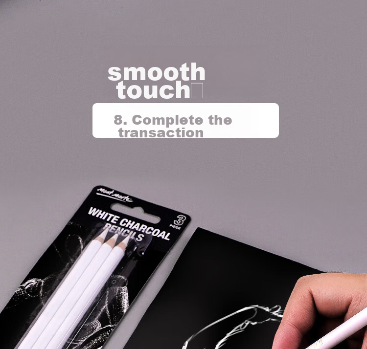 Mont Marte White Sketch Charcoal Pencils, 2-Pack, Art Charcoal Drawing Pencils, Sketching And Outdoor Drawing Highlighters, Specialized for Art Students, Thick Charcoal Pencils for Drawing, MPN0097 Art Sketching 10