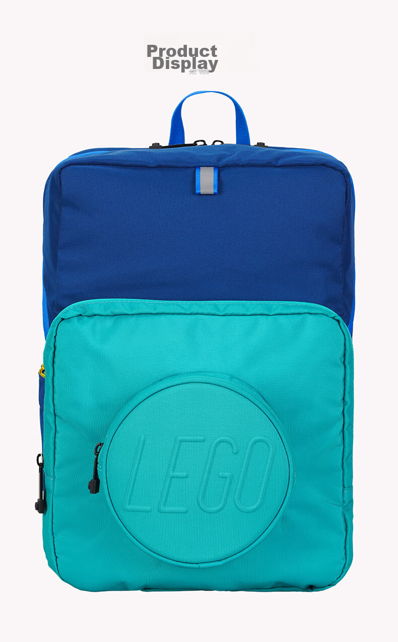 LEGO Elementary School Backpack for Grades 1-6, Large Capacity Backpack with Multiple Pockets, Light Blue-Green Color, 20224 Gift 15