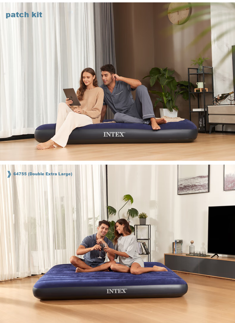INTEX Inflatable Mattress Car Bed Nap Folding Bed Hospital Companion Single Air Mattress Outdoor Moisture-Proof Mat 64756D 6