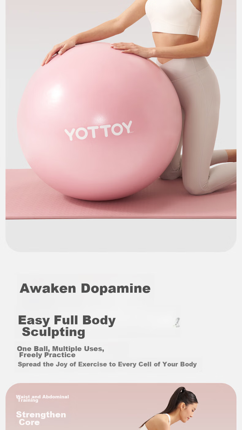 Yottoy Thickened Anti-Burst Yoga Ball Fitness Ball for Adults And Pregnant Women, Pilates Equipment Balance Ball 4
