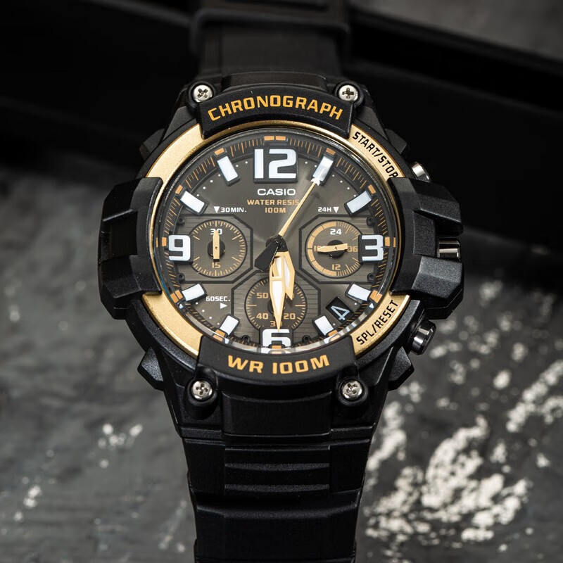 Casio Watch for Men, Black Knight Black Gold Sports Youth Student Waterproof Digital Watch for Men And Women, MCW-200H 44