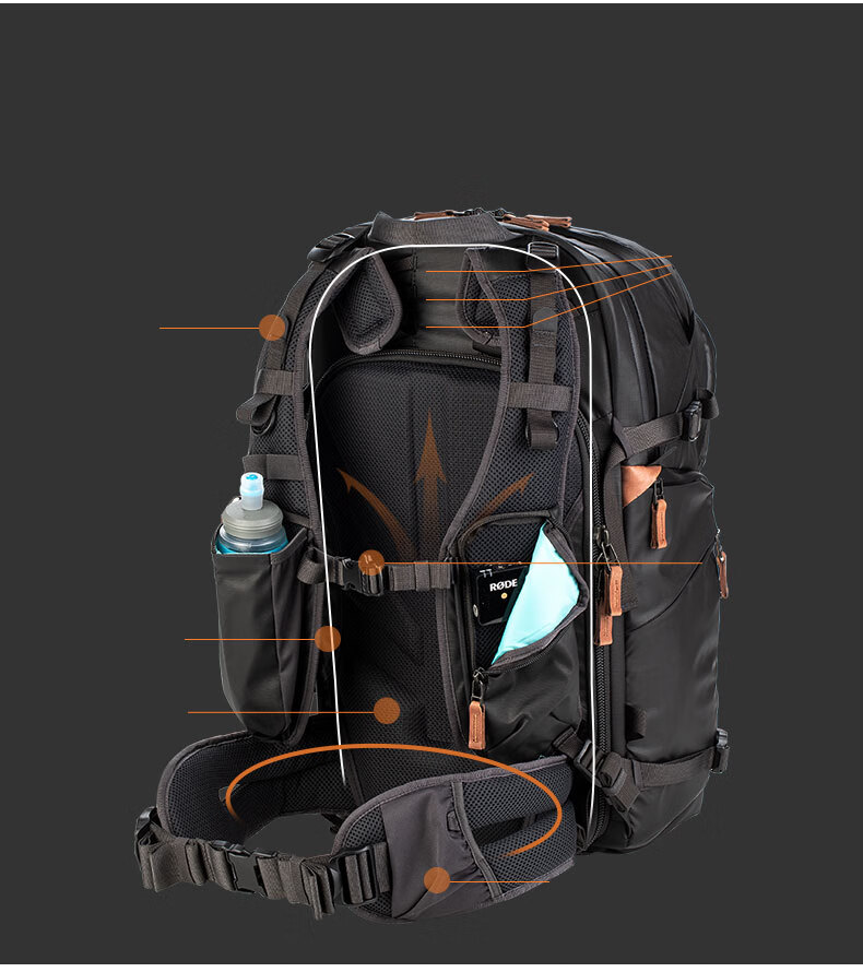 Shimoda Photography Bag Professional Outdoor Travel Camera Backpack Wing Platinum Explore E30v2 Black Medium Mirrorless Camera Insert Set 520-156 5