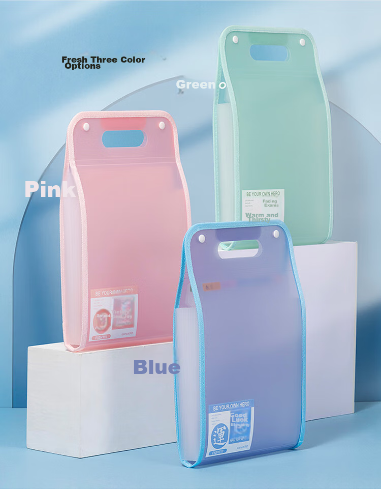 TIANSE Exam Paper Storage Bag with 8 Compartments Accordion File Folder A4 Multi-Layer Document Organizer Accordion File Folder Student Exam Paper Folder TS-1831 Blue-Purple 7