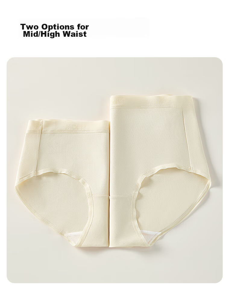 MiiOW Women's Underwear, Cotton Style, Active Sports Design, Antibacterial Pure Cotton Crotch, Comfortable Breathable Shorts for Women, 4 Pairs, Mid-Rise, Size L 4