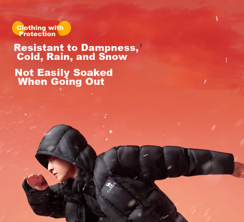 CAMEL Huoyanshan 656 down Jacket for Men, Winter Hooded Thick Warm Couple's Puffer Windproof Coat M34CA6B656 18