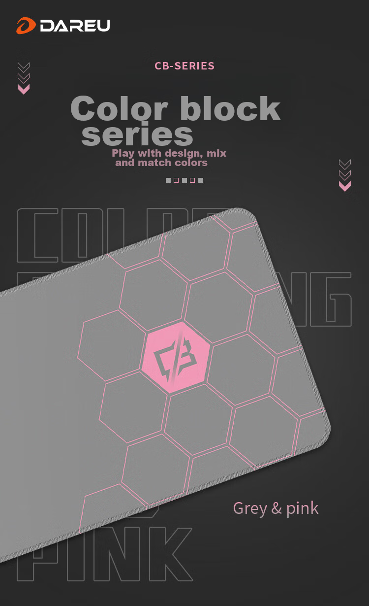 DAREU Gaming Mouse Pad, FPS Smooth Thickened Precision Edge-Locked, Water-Resistant Computer Keyboard Office Extra Large Desk Mat, Gray Pink 800*300*4mm, VALORANT 1