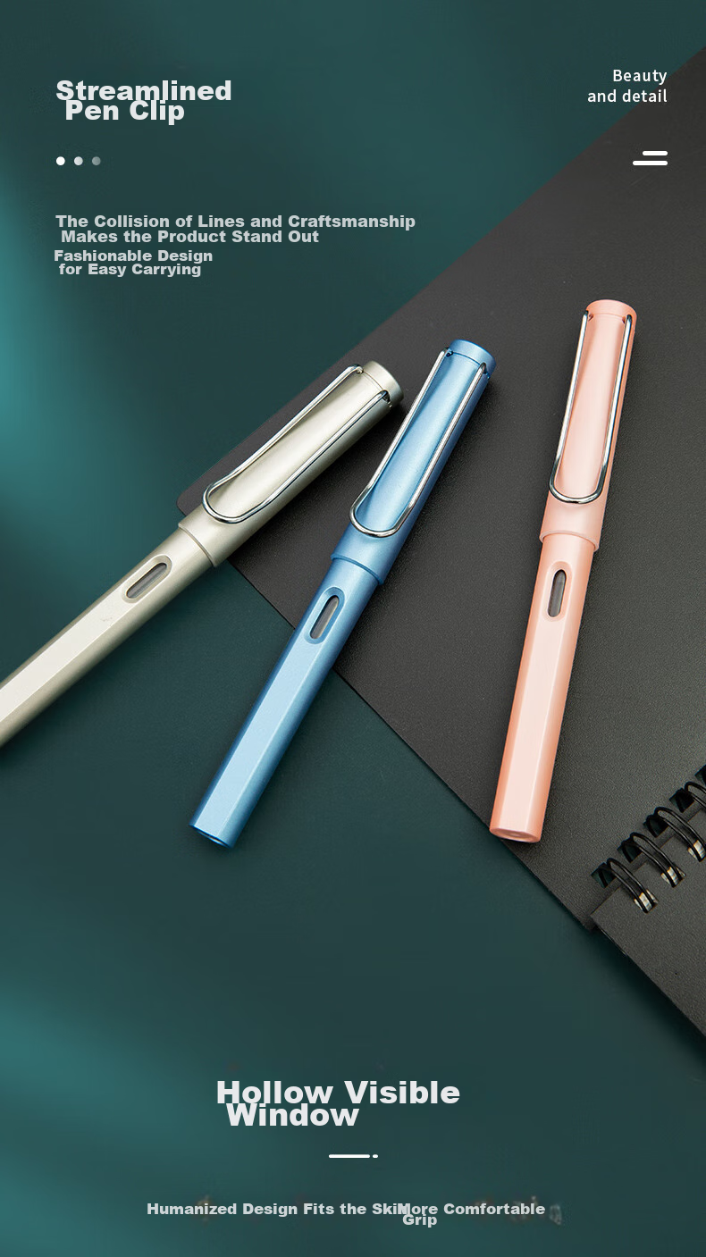 M&G Stationery, Elementary School Fountain Pen, Fine Nib for Male And Female Beginners, Back-To Handwriting Practice, Third Grade Posture Correction F Nib Signature Pen, Single Pen in Pearl Gray without Ink Cartridge AFPY522517 6