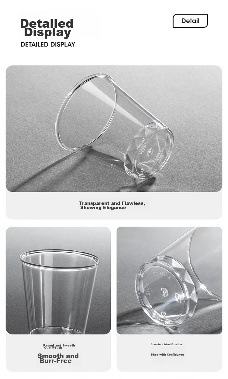 MARYYA Disposable Cups, Aviation Cups, 50ml*100 Pieces, Food-Grade, for Tasting Liquor, Small Plastic Cups, Tea Cups 13