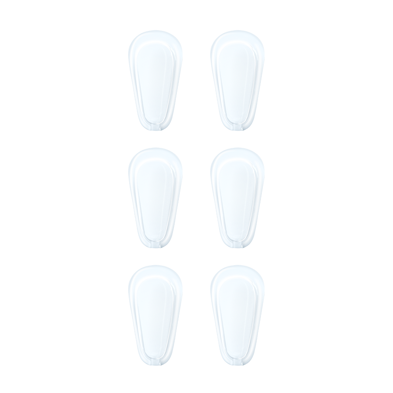 Yanjingbang Glasses Nose Pads, Anti-Pressure Mark Soft Sponge Silicone Pads, Anti-Slip Nose Bridge Accessories, Flesh-Colored Thick Style, 16 Pairs