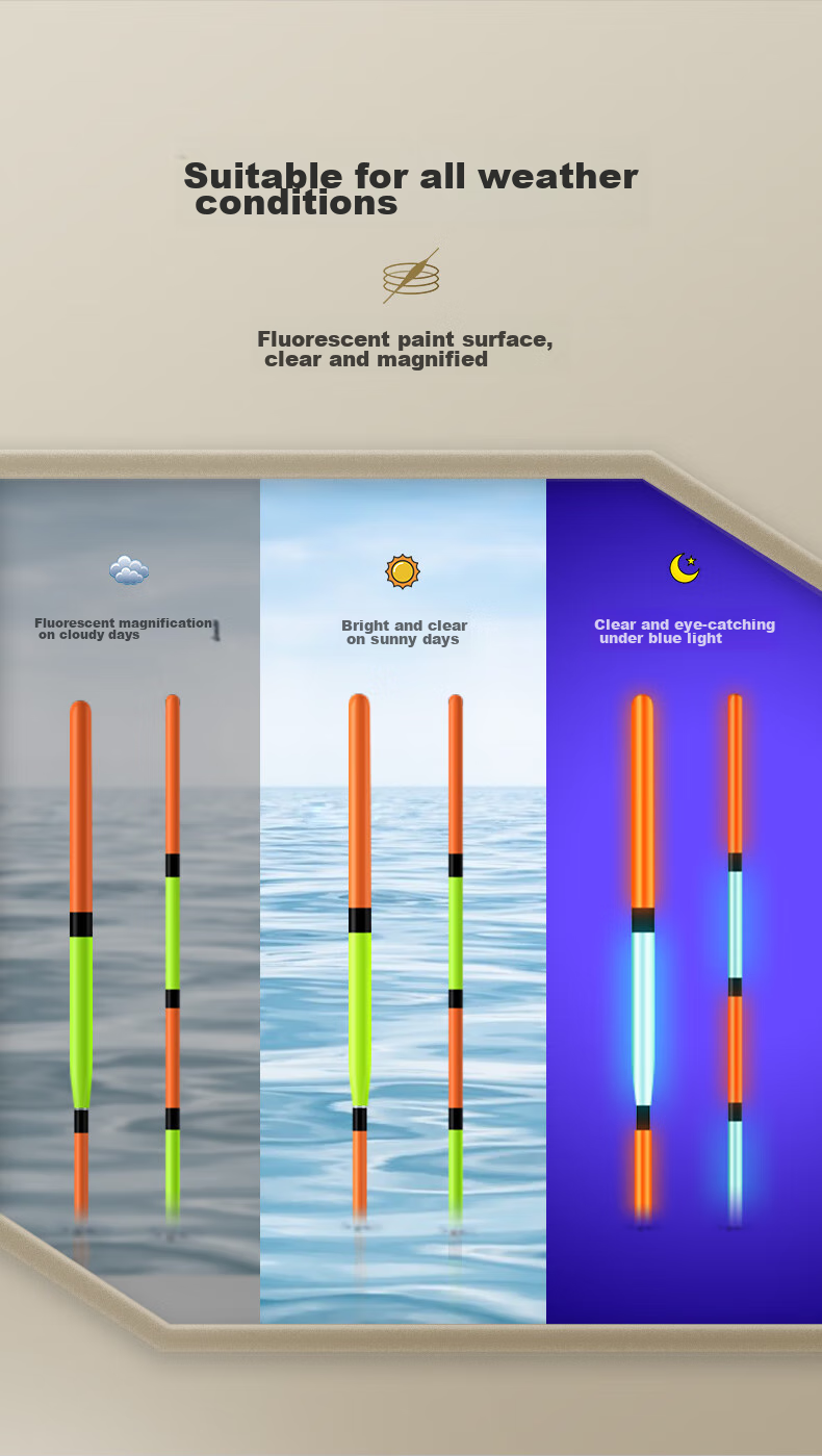 Chuanze Premium Reed Float Set, Bold And Eye-Catching, Highly Sensitive Light-Biting Crucian Carp Float for Lakes And Reservoirs 6
