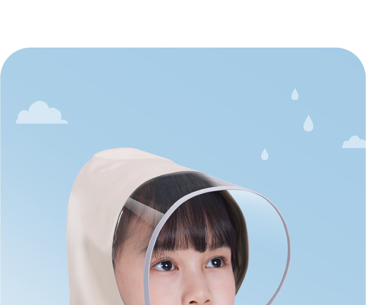 Jingxun Children's Raincoat with Large Backpack Space, Boys' Baby Raincoat, Kindergarten Rain Gear, Elementary School Student Rain Poncho, Blue 2XL 6