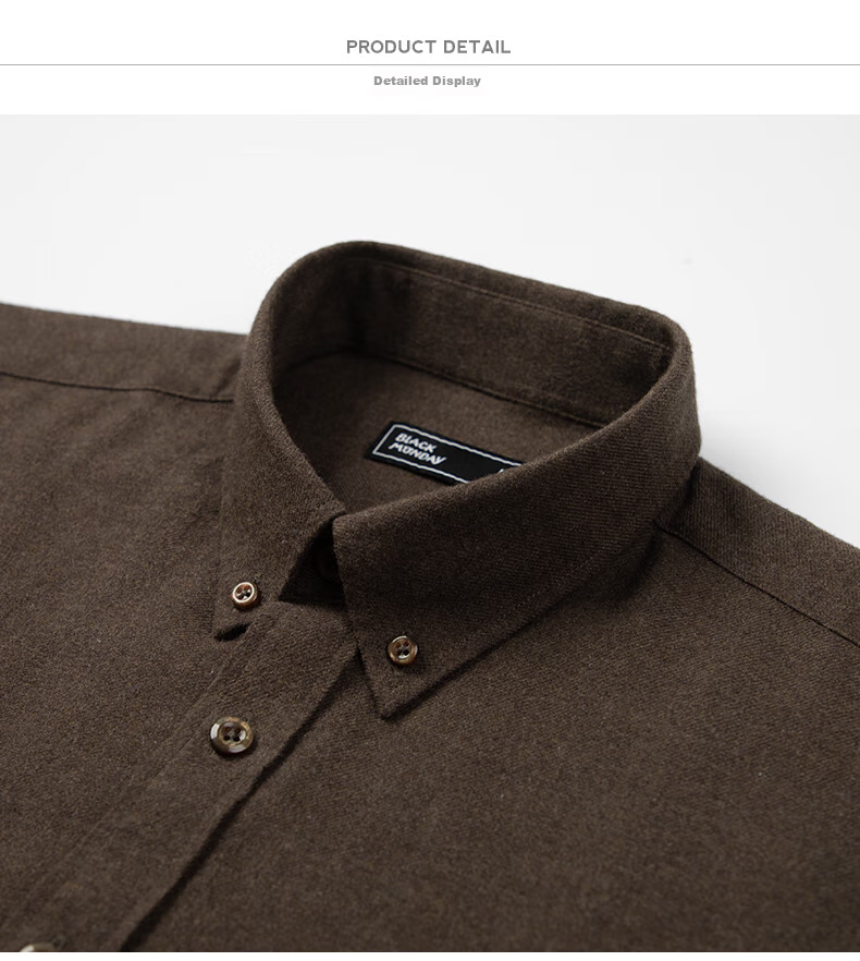 BLACKMONDAY Premium Pure Cotton Shirt for Men, Long Sleeve, Spring And Autumn Season, All Cotton Brushed Fabric, Wrinkle-Resistant, No-Iron Men's Business Casual Shirt 18