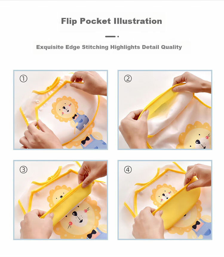 9I9 Baby Eating Smock, Waterproof Sleeveless Summer Children's Bib, Detachable Waterproof Apron, A070 Pink Doll 12