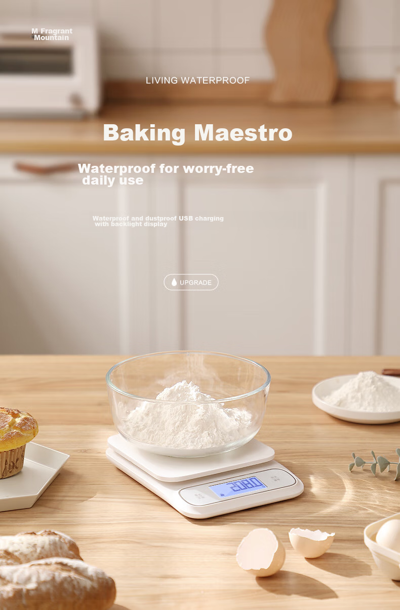 Xiangshan Electronic Scale, Waterproof Kitchen Scale IPX6, Coffee Scale, Baking Scale, 0.1g High Precision, Rechargeable Model 2
