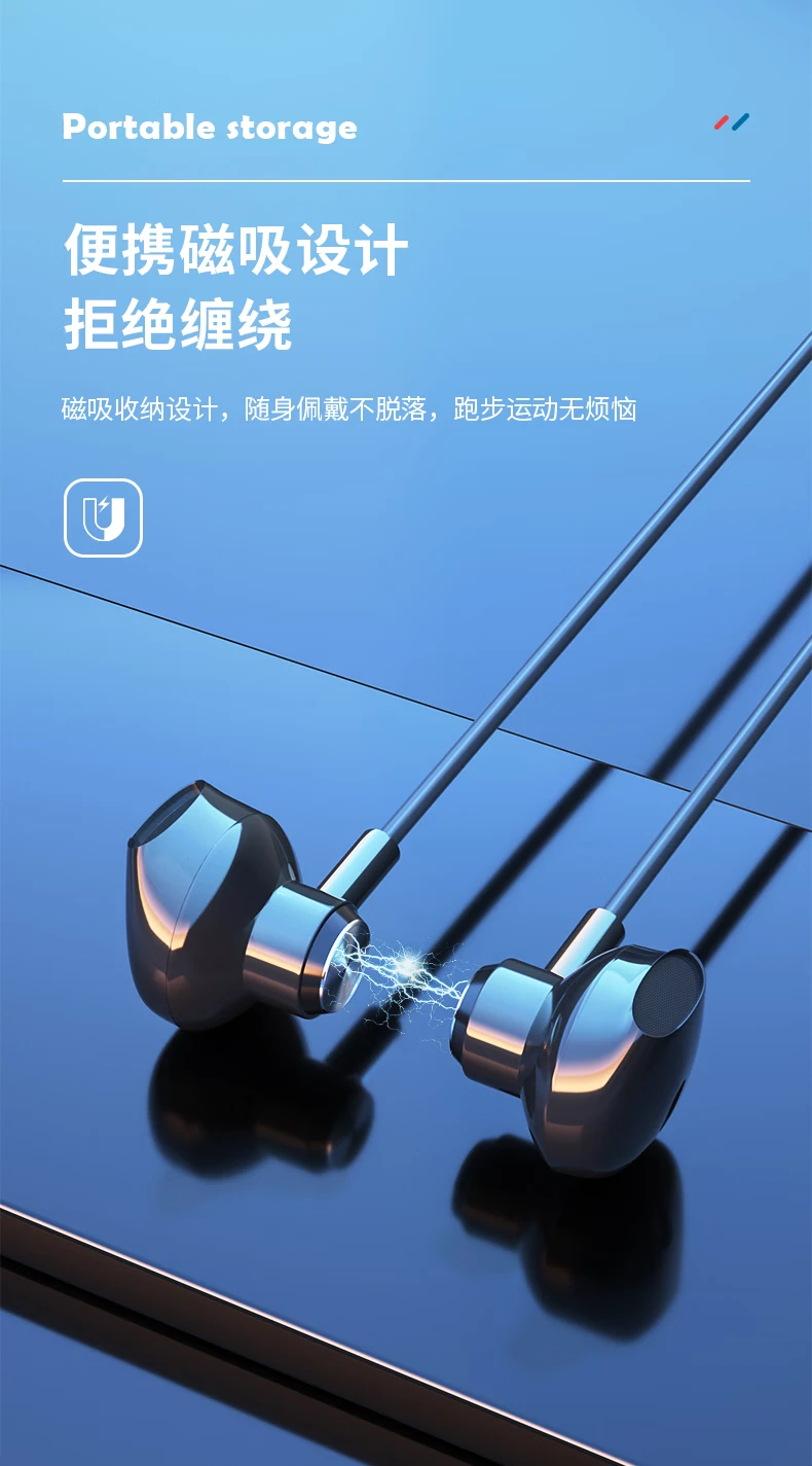 Newman C37 Bluetooth headset hanging neck wireless sports headset neck hanging semi-in-ear noise-cancelling music headset super long battery life large battery for Apple Huawei Xiaomi mobile phone Newman C37 Bluetooth headset hanging neck wireless sports headset neck hanging semi-in-ear noise-cancelling music headset super long battery life large battery for Apple Huawei Xiaomi mobile phone