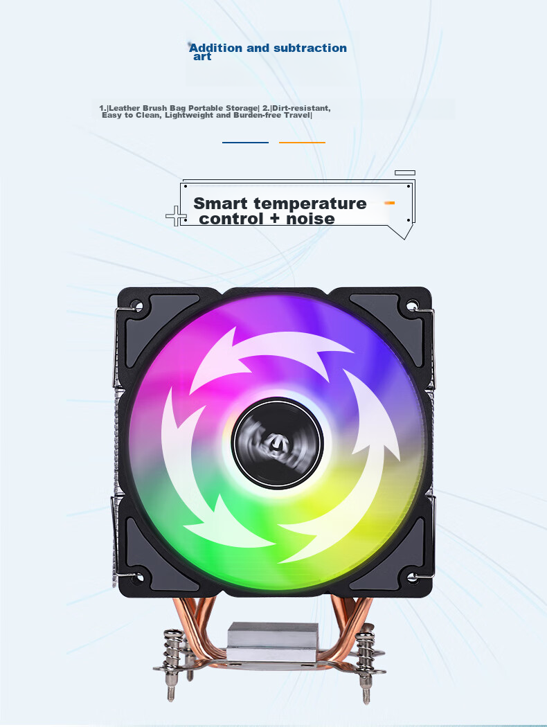 BUBALUS T43 4 Heat Pipe CPU Air Cooler (Supports Multi-Platform/i Series/PWM Temperature Control/12CM Fan/Thermal Paste/Clamp-On Design/Supports 1700) 4