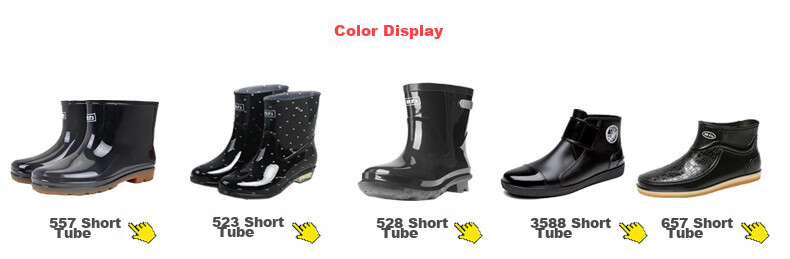Warrior Men's Low-Top Adult Rain Boots, Rubber Shoes, Waterproof Shoes, Water Boots HXL57-S, Black Single Layer, Size 43 5
