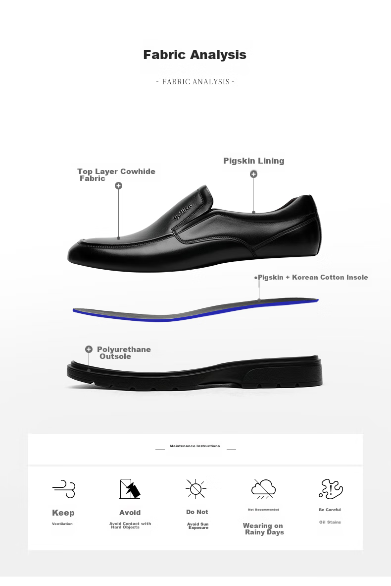 Goldlion Men's Shoes, Urban Fashion Simple Business Casual Shoes, Comfortable Slip-On Loafers, 59623040101A, Black, Size 41 10