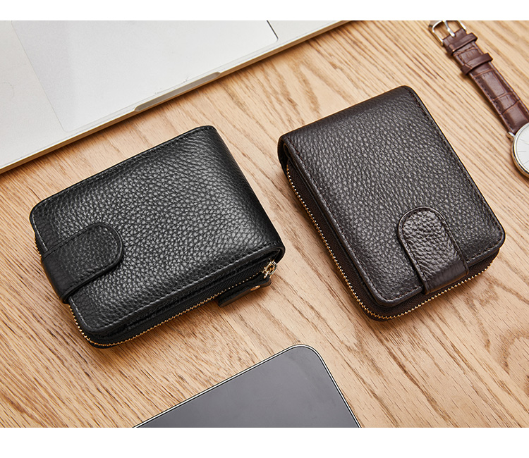 BOSTANTEN Top-Grain Leather Card Holder with Multiple Slots, Accordion Wallet for Men, Coin Purse, Birthday Gift for Husband, Boyfriend, Or Father 7