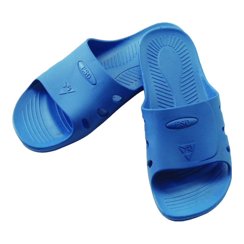 Laobaojia SPU Anti-Static Shoes Cleanroom Dust-Free Electrostatic Shoes Blue Six-Hole Size 36