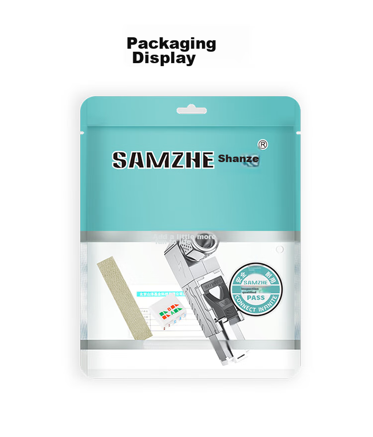 SAMZHE CAT6A 10G Shielded Tool-Free Crystal Head, Engineering-Grade CAT6A Tool-Free RJ45 Network Connector, Right-Angle Elbow CAT6A Network Cable Connector, Single Pack MDC65 21