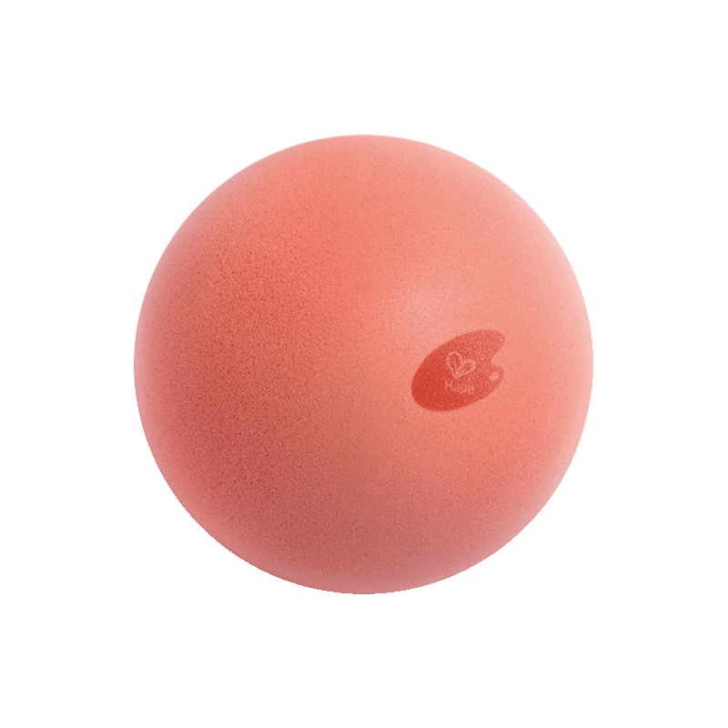 Hape (Germany), Children's Toy, Pat Ball, Silent Indoor Small Rubber Ball Toy, Elastic Quiet Ball, Red, E8757