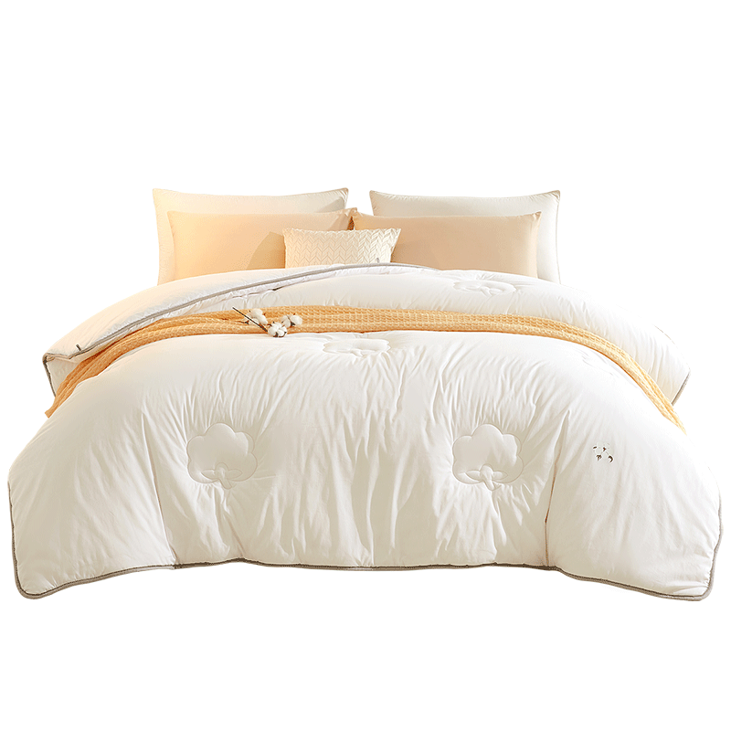 LUOLAI Home Textiles, 100% Xinjiang Cotton Spring And Autumn Quilt, Moisture-Absorbing Breathable All-Season Comforter, Approximately 3.4 Jin (1.7 Kg)