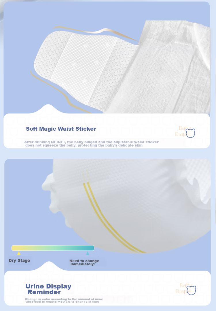 Care Daily Cute Diapers M56 Pieces (6-11kg), Medium Size Baby Diaper Packaging 6