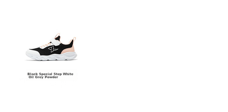 XTEP Children's Shoes Girls' Mesh Upper Basic Soft Sports Running Shoes Black/Romantic Pink Size 35 8