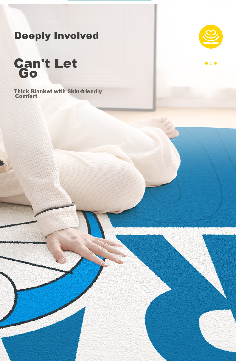 Dajiang Doraemon Co-Branded Carpet, Bedroom Bedside Rug, Children's Room Cartoon Fun Long Strip Bedrug, 80x160cm 8