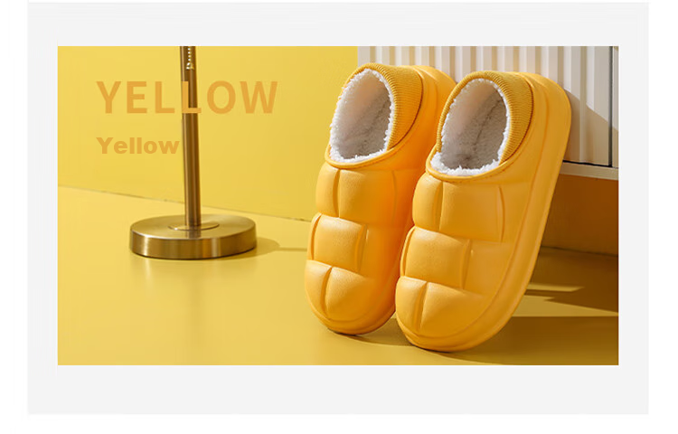 CARTELO Cotton Slippers for Men And Women, Autumn And Winter Home Indoor Outdoor Wear, Warm Water-Resistant Soft Sole EVA Couple Shoes 10