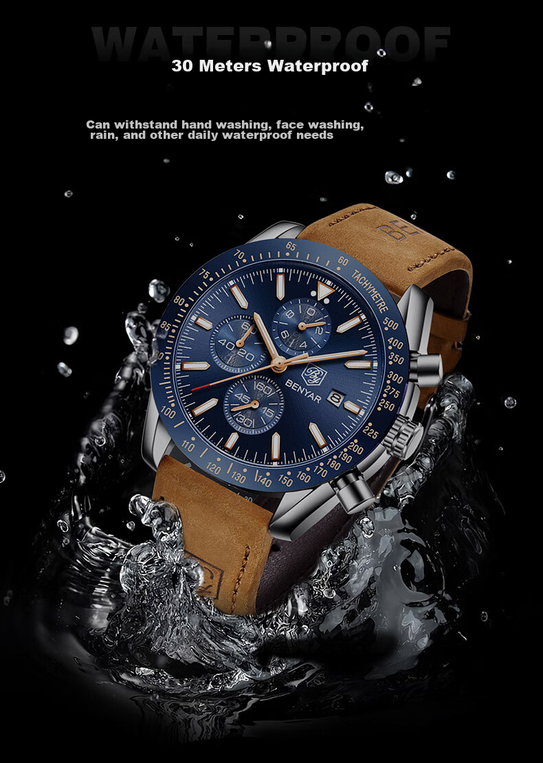 TSAR BOMBA Benyar Men's Quartz Watch Casual Business Self-Gift for Boyfriend, Student Exam Watch Father's Day Gift 14