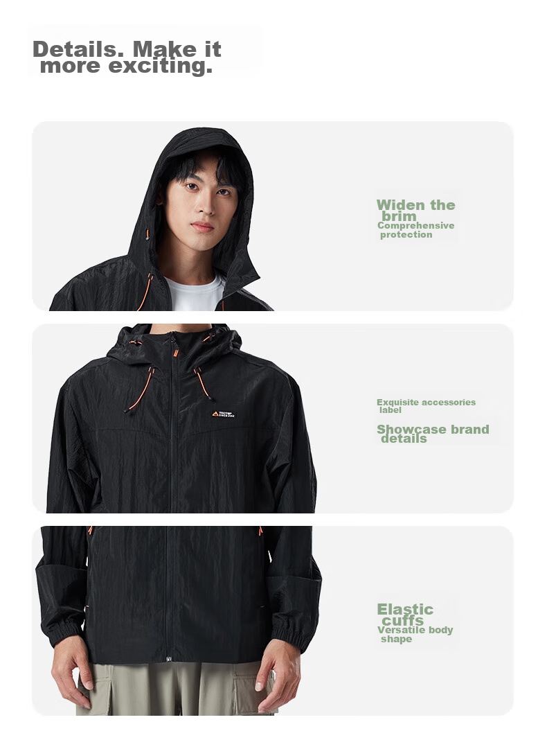 TECTOP Sun Protection Clothing, Summer UV-Resistant Couple Style, Outdoor Travel Windbreaker, Deep Navy Blue, Size L 10