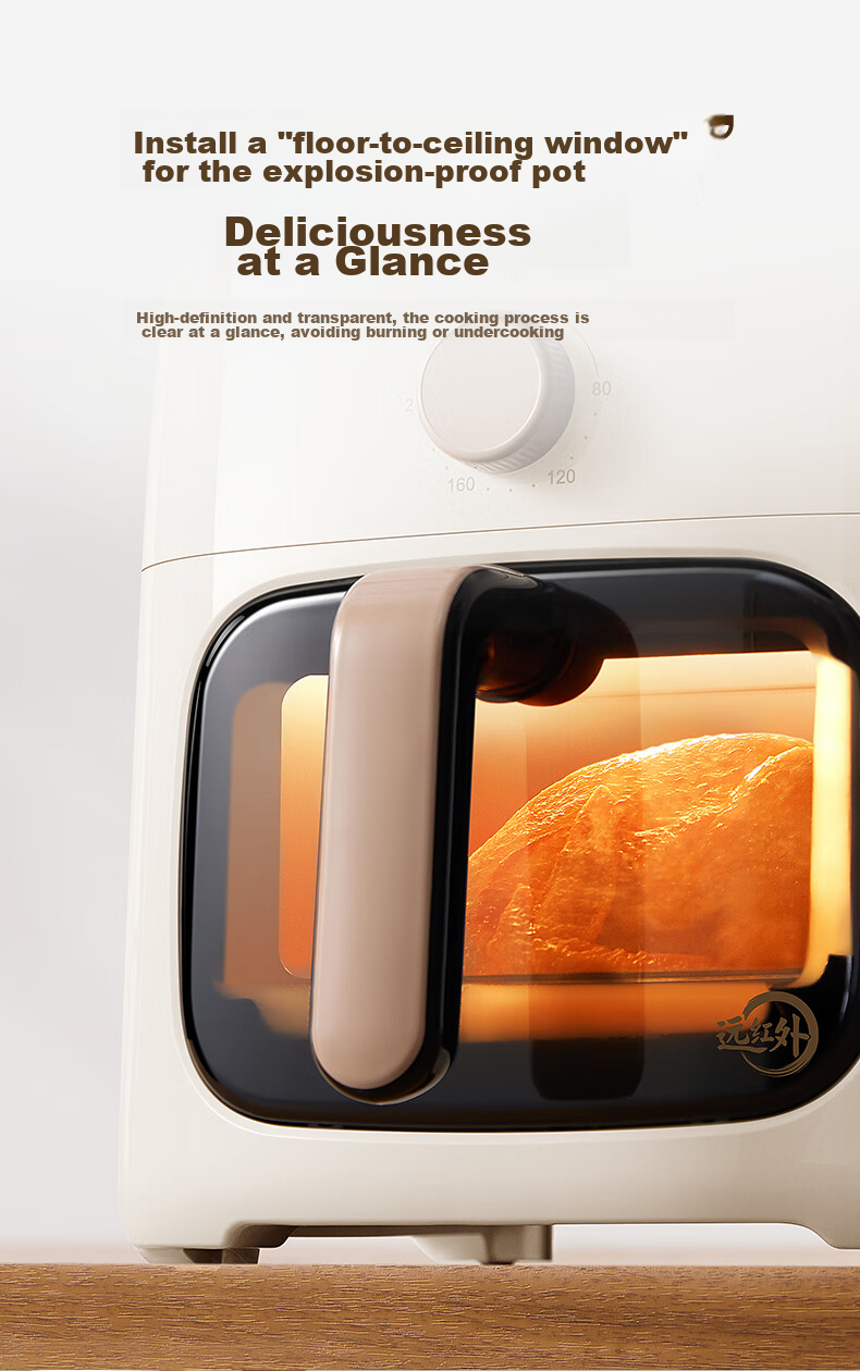 SUPOR Air Fryer, No Flipping Required, Fully Automatic Home Use, 6L Multi-Functional Air Fryer, Dual Knob Visible Air Fryer, Subsidized KJ60Y807 18