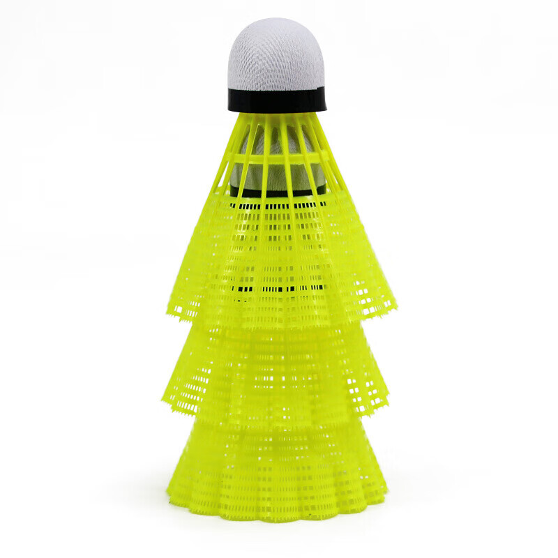 DHS Durable Training Nylon Badminton Plastic Shuttlecocks, Pack of 6, Yellow EG60Y