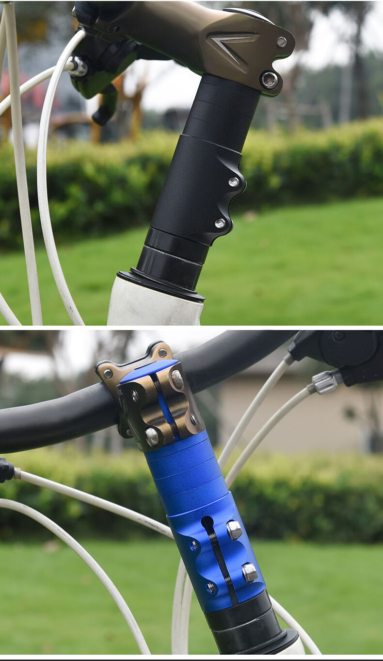 FOREVER Road And Mountain Bike Aluminum Alloy Handlebar Riser Stem Handlebar Lifting Heightening Device Universal Model Standard Black 8