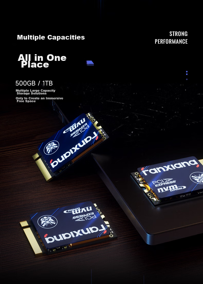 FANXIANG 500GB SSD Solid State Drive M.2 Interface NVMe Protocol PCIe 3.0 2230 Small Size Specification Computer Gaming Machine Expansion Hard Drive S530Q 9