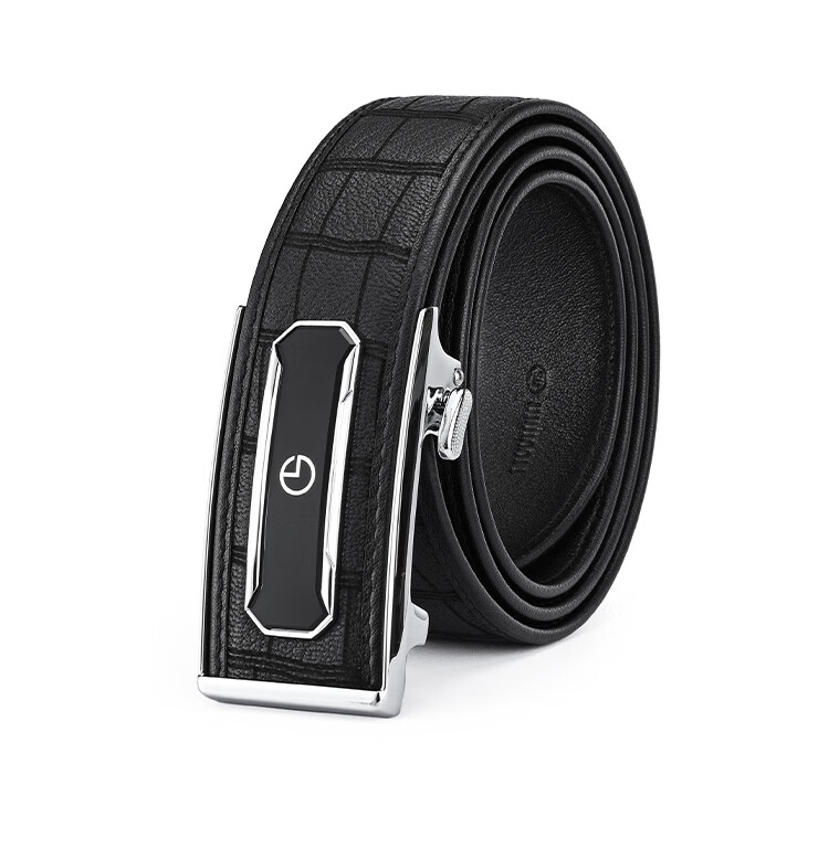Goldlion Men's Deer Leather Automatic Buckle Belt with Inner Buckle and Outer Buckle, Wooden Gift Box, Birthday Gift 8