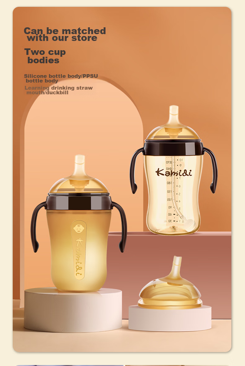 Kamidi Children's Water Cup with Straw, Direct Drinking Cup for Ages 1-3, Toddler Sippy Cup, Baby PPSU Milk Cup, 330ml 11