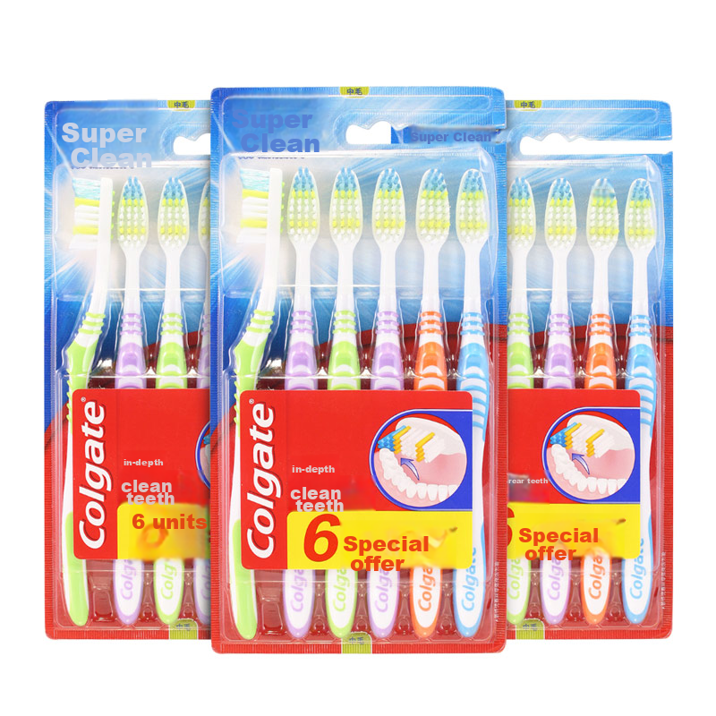Зубная щетка Colgate Ultra Clean, средняя жесткость, 18 штук