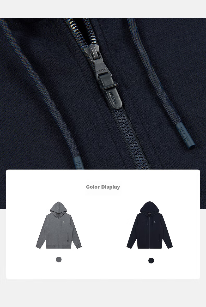 HAZZYS Men's Knitted Cardigan Hooded Jacket ASVZU0BDX28, Dark Navy Blue DN, 185/104A52 4