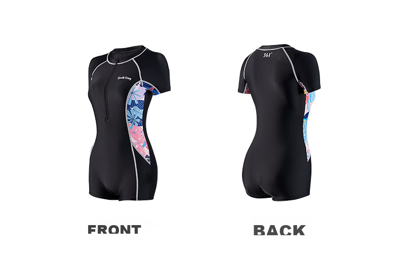 361° One-Piece Swimsuit for Women, Boyshort Style, Breathable, Quick-Drying, Professional Athletic, Conservative, Slimming, Suitable for Hot Springs And Beach Swimming 18