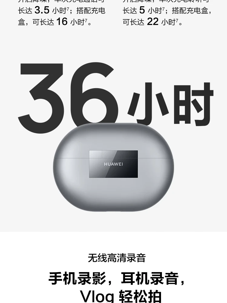 Huawei HUAWEI FreeBuds Pro True Wireless Bluetooth Headphones In-Ear Headphones Active Noise Cancellation Ultra-Long Battery Life Device Dual Connection Wireless Charging Version Frost Silver Huawei HUAWEI FreeBuds Pro True Wireless Bluetooth Headphones In-Ear Headphones Active Noise Cancellation Ultra-Long Battery Life Device Dual Connection Wireless Charging Version Frost Silver